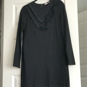 Sunday Best black dress with ruffle detail